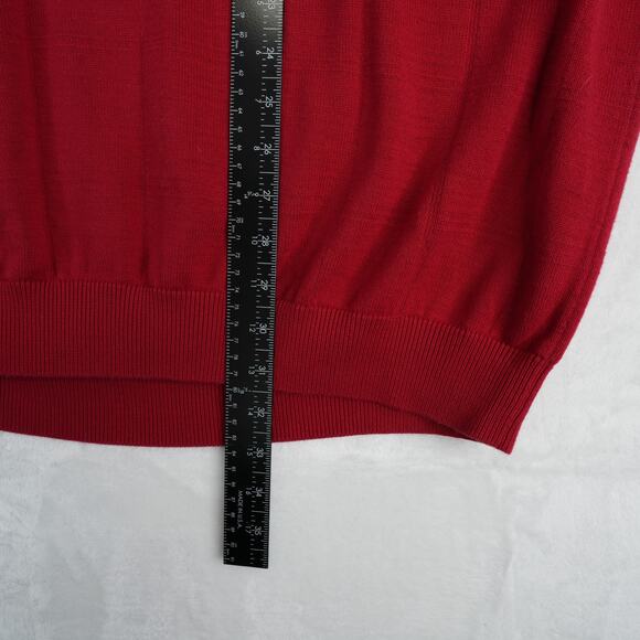 Cotton Traders Sweater Vest Mens 4XLT Red Cotton Knit Classic Preppy Christmas - Picture 7 of 7